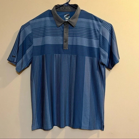 Greg Norman Collection Other - Greg Norman Golf Polo Men's 2XL Play Dry Grey Blue Striped EUC